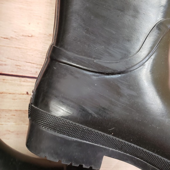 Sperry Boots Womens Size 7 Black Waterproof‎ Rubber Rain Tall Side Zip Outdoor - Picture 3 of 10